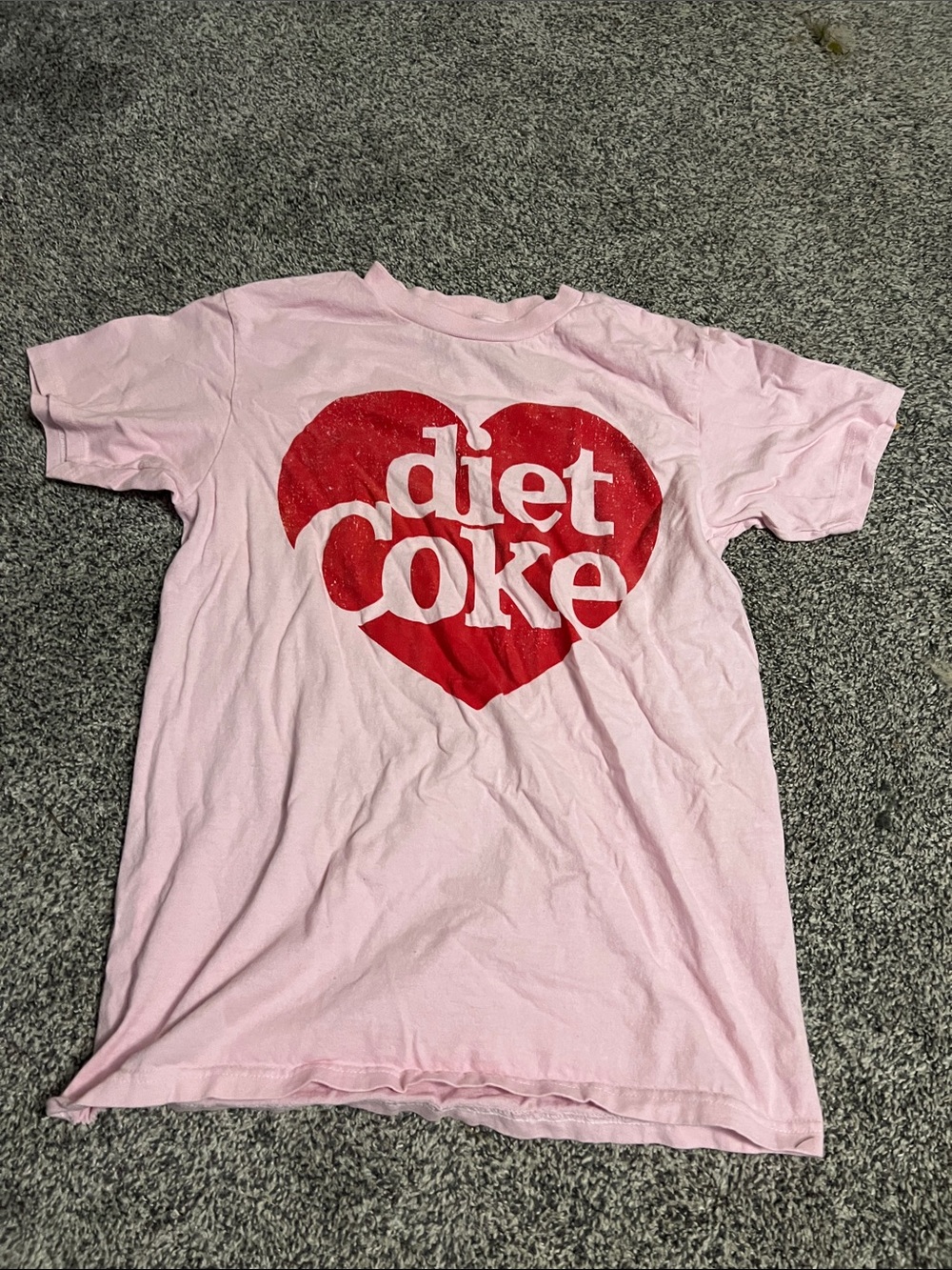 Diet Coke Heart Logo Tee - Pink & Red